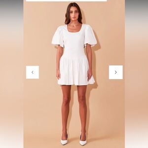 endless rose Contrast Bow Low Back Mini Dress